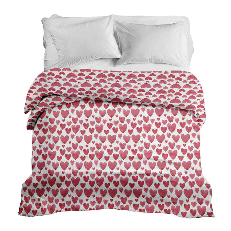 Manta terapéutica original - Funda de algodón Corazones rojos