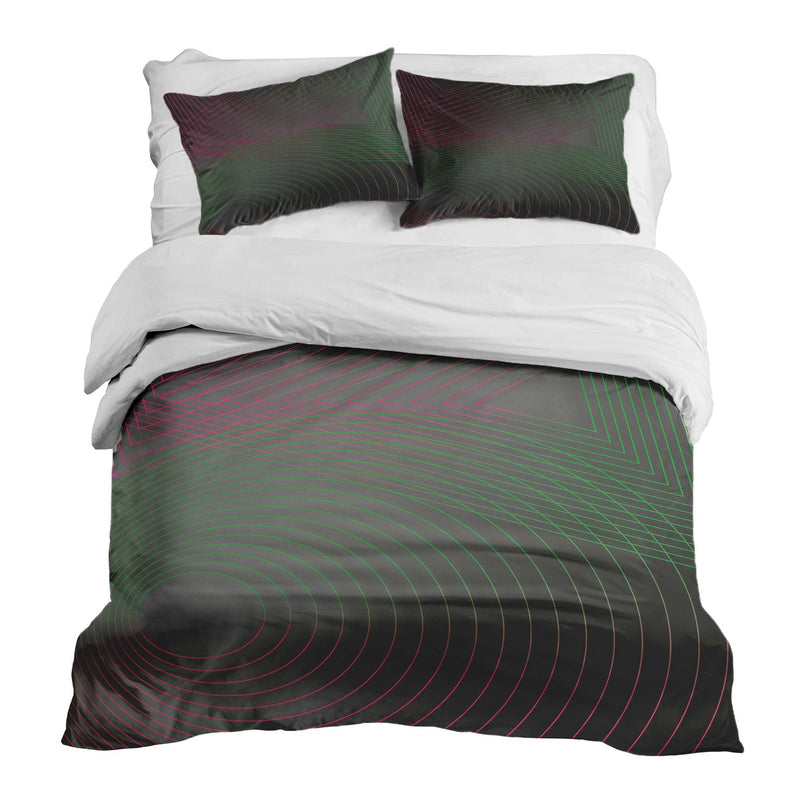 Juego de ropa de cama con mantas terapéuticas, degradado de colores y formas