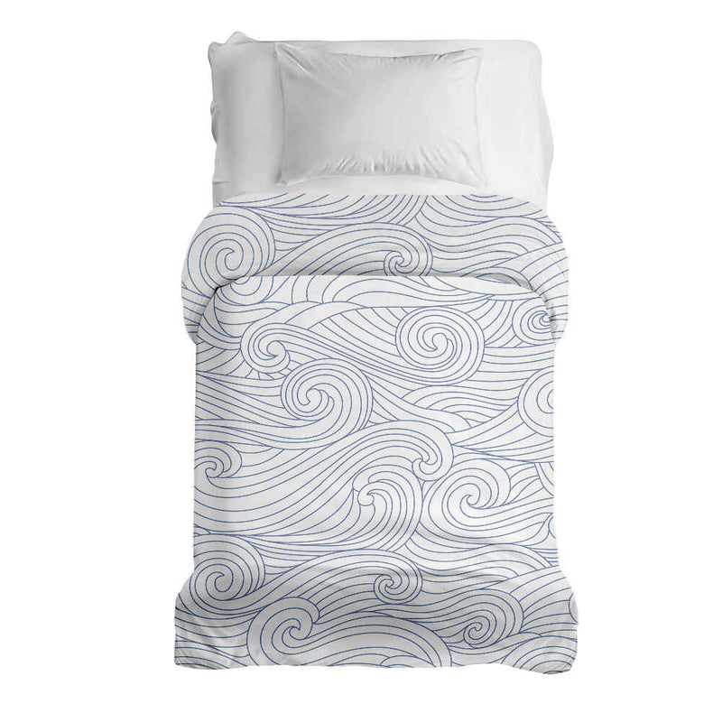 Manta terapéutica original - Funda de algodón con ondas azules