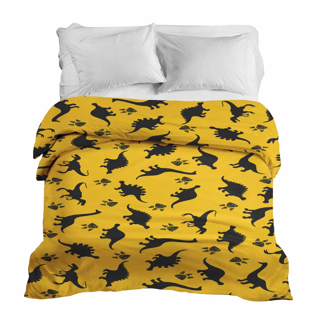 Manta terapéutica original - Funda de algodón amarilla con dinosaurios