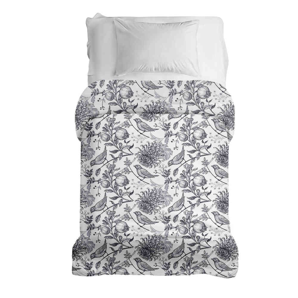 Manta terapéutica original - Funda de algodón gris primavera