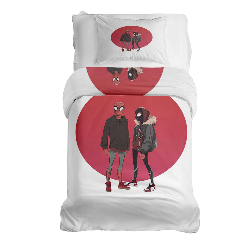 Juego de ropa de cama para terapia, blanco con Spiderman
