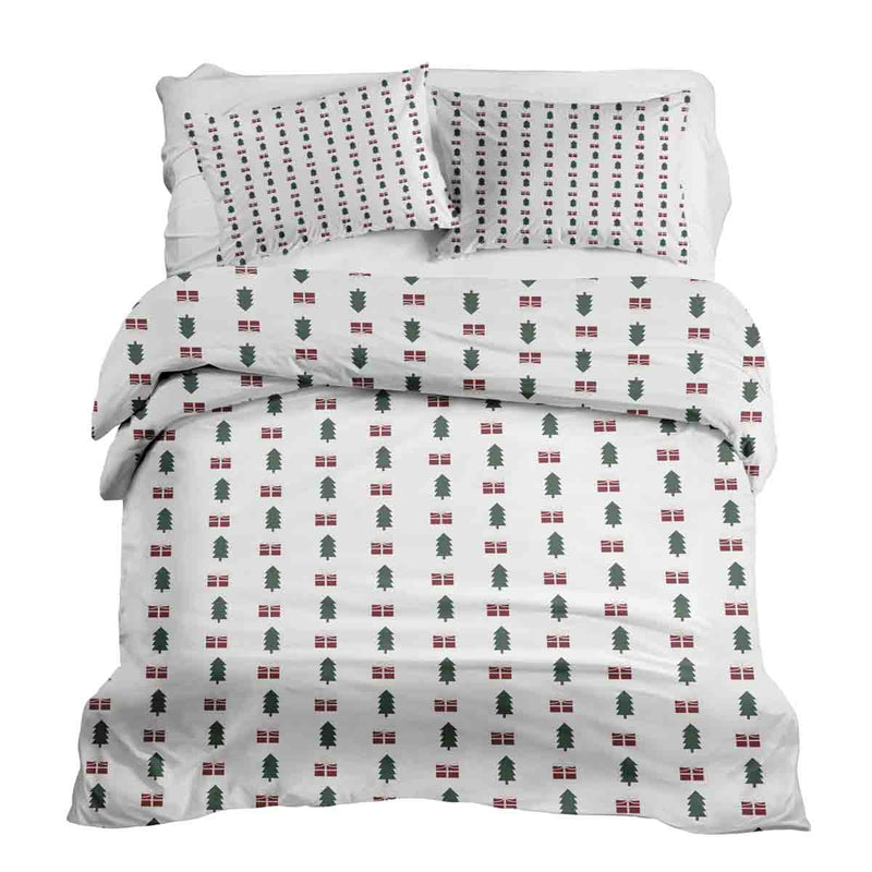 Juego de ropa de cama con manta terapéutica ambiente navideño