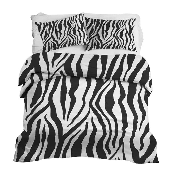 Set de ropa de cama con manta terapéutica estampado de cebra