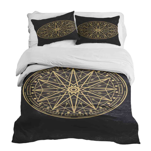 Juego de ropa de cama con manta terapéutica Mandala Mística