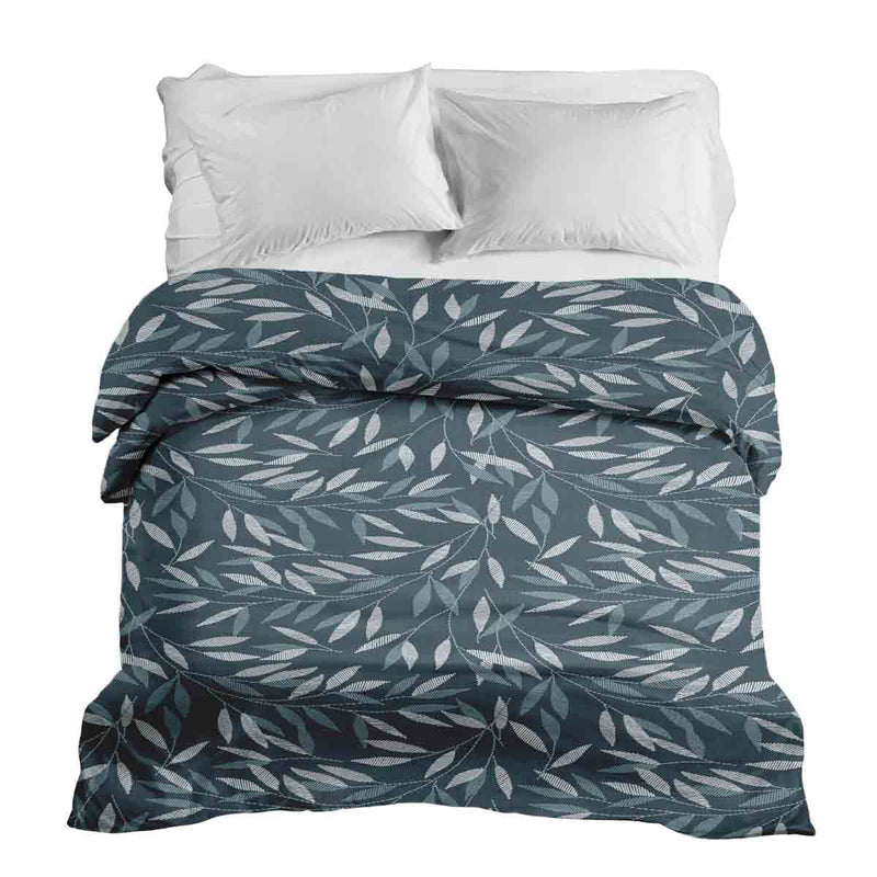 Manta terapéutica original - Funda de algodón con ramas azules