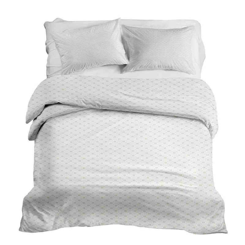 Juego de ropa de cama con manta terapéutica blanco con estampado de flores