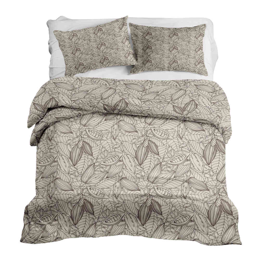 Juego de ropa de cama con manta terapéutica planta de cacao