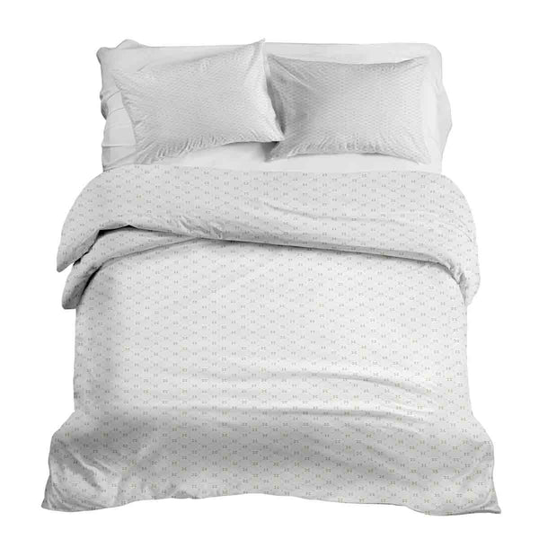 Juego de ropa de cama con manta terapéutica blanco con estampado de flores