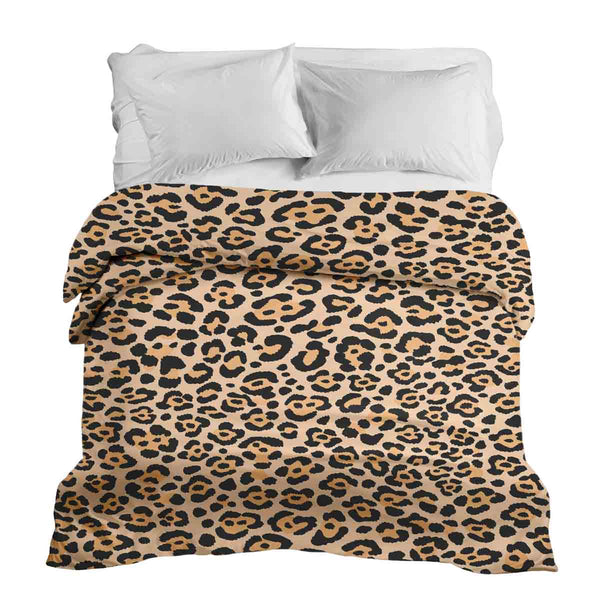 Manta terapéutica original - Funda de algodón con estampado de leopardo