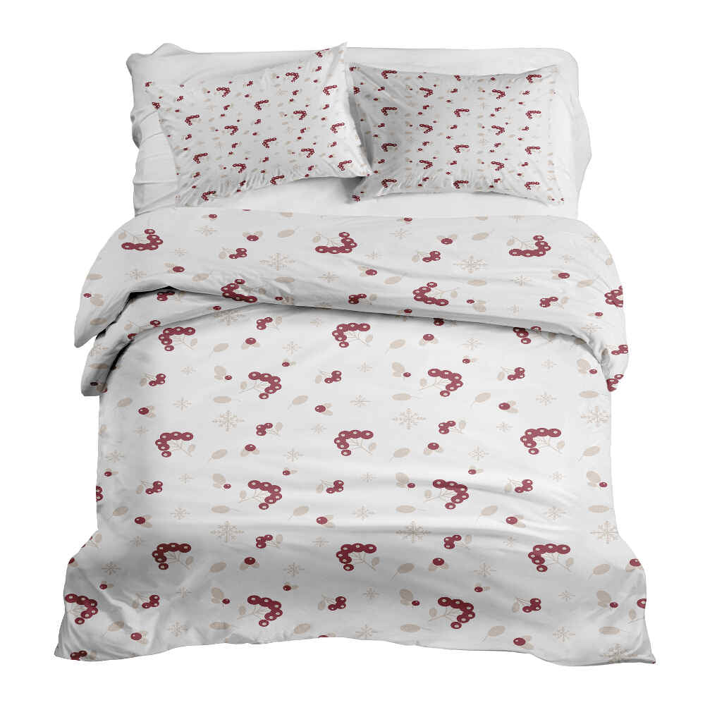 Set de ropa de cama con manta terapéutica y arbusto de bayas