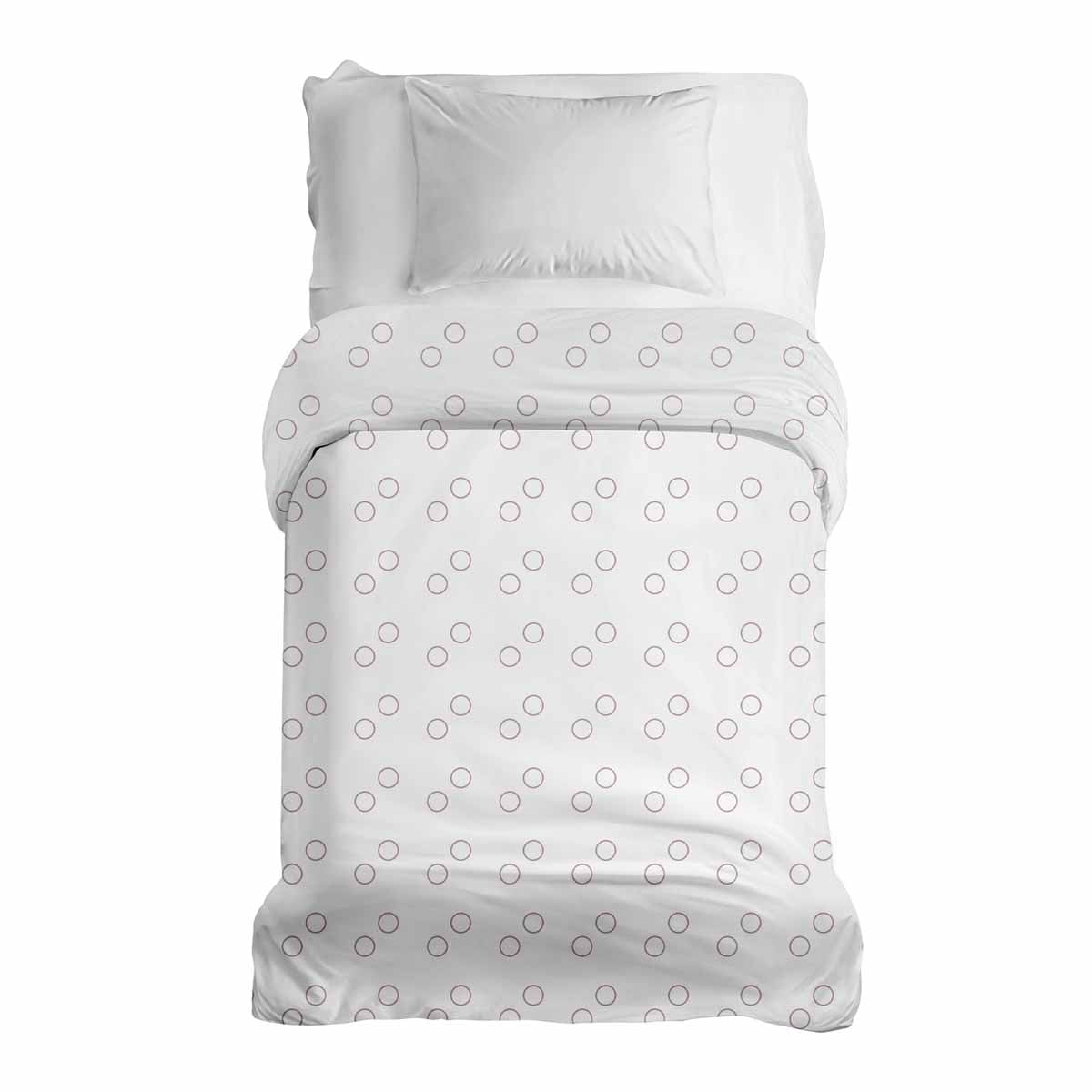 Manta terapéutica original - Funda de algodón blanca con círculos