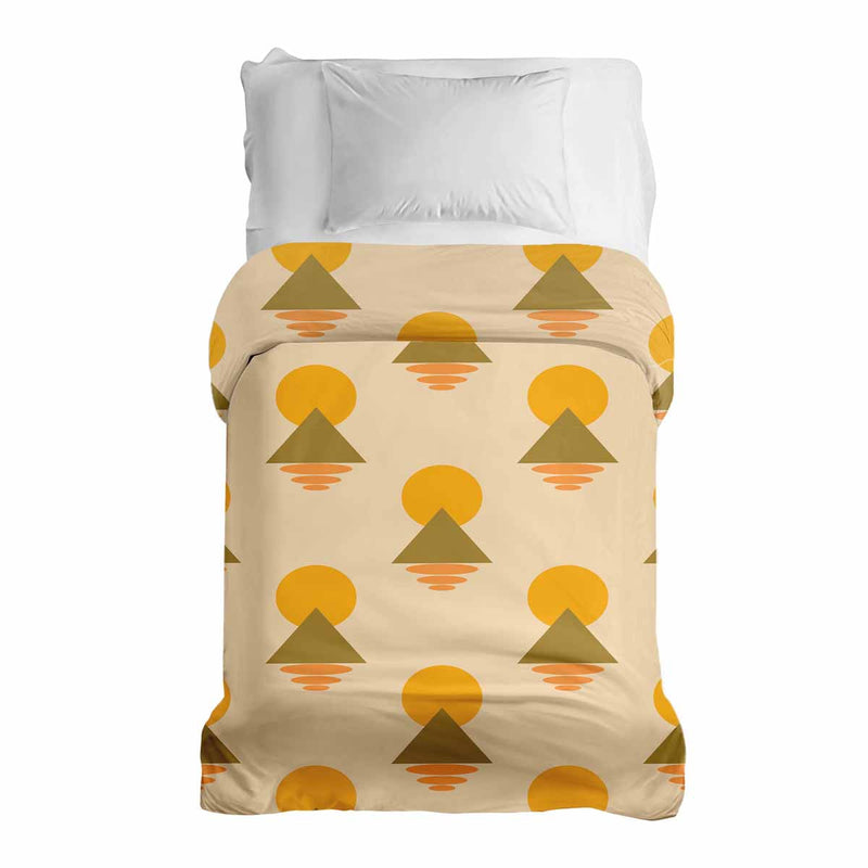 Manta terapéutica original - Funda de algodón con formas amarillas