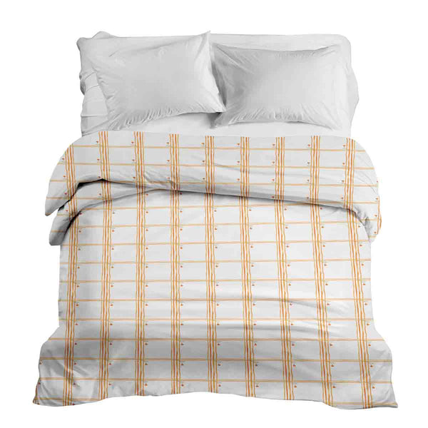 Manta terapéutica original - Funda de algodón amarillo a cuadros