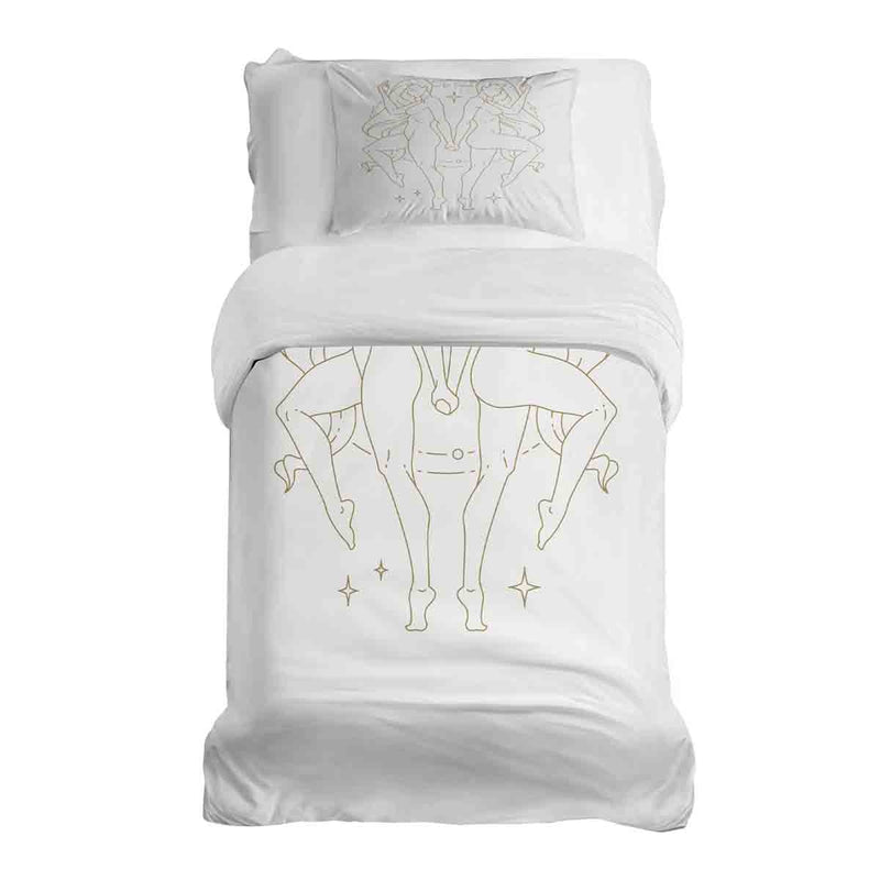 Juego de ropa de cama con manta terapéutica Estrella zodiacal Géminis