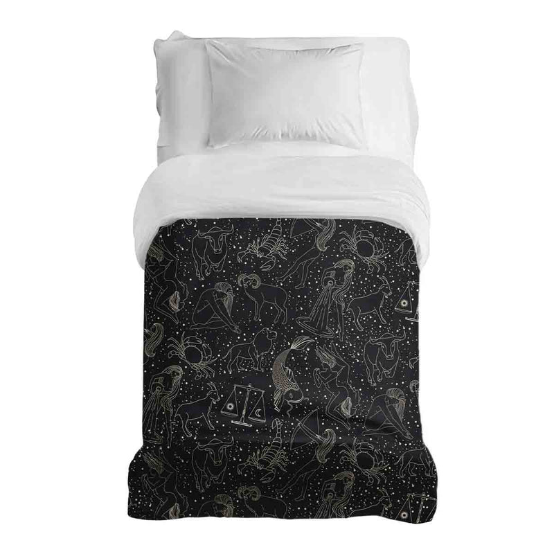 Manta terapéutica original - Funda de algodón negra Horóscopo
