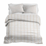 Set de ropa de cama y manta terapéutica naranja beige a cuadros