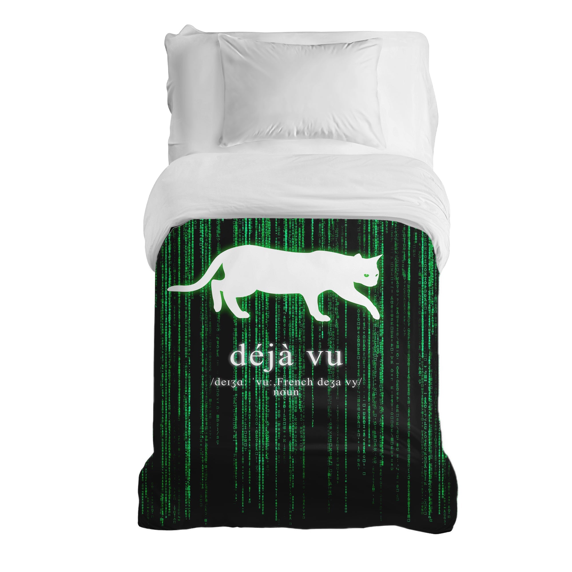 Manta terapéutica original - Funda de algodón verde Déjà-Vu