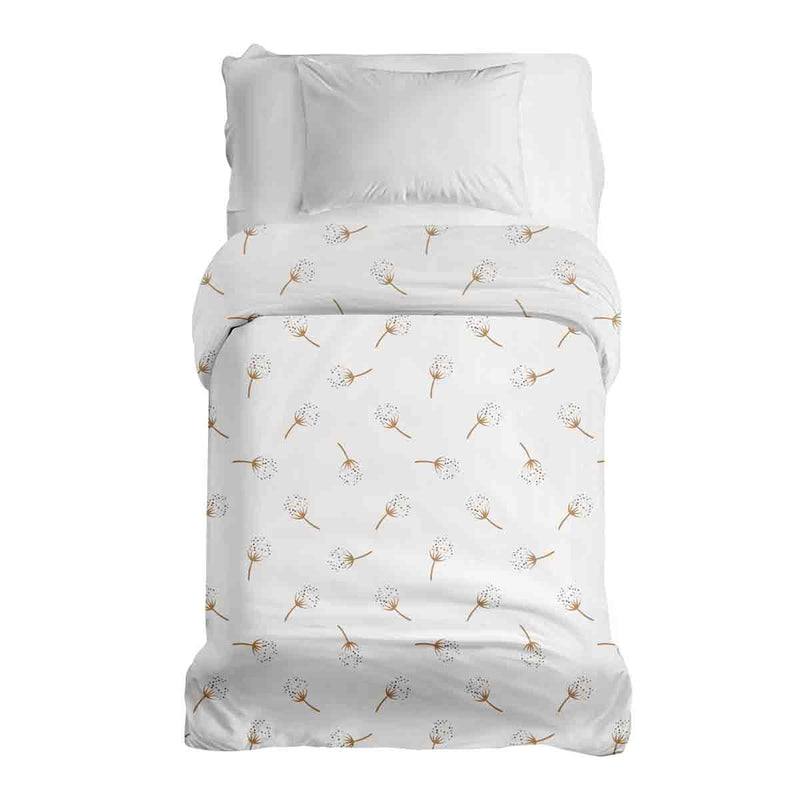 Manta terapéutica original - Funda de algodón blanca con dientes de león