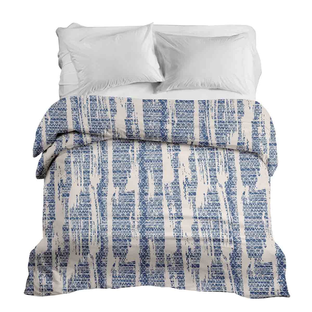 Manta terapéutica original - Funda de algodón con patrón azul