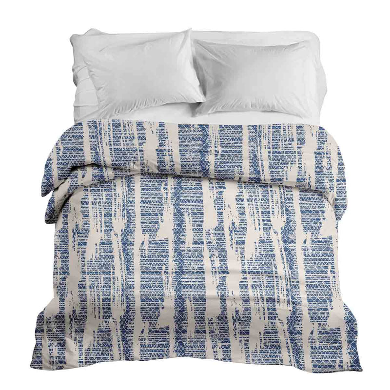 Manta terapéutica original - Funda de algodón con patrón azul