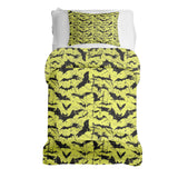 Set de ropa de cama con manta terapéutica amarillo murciélago
