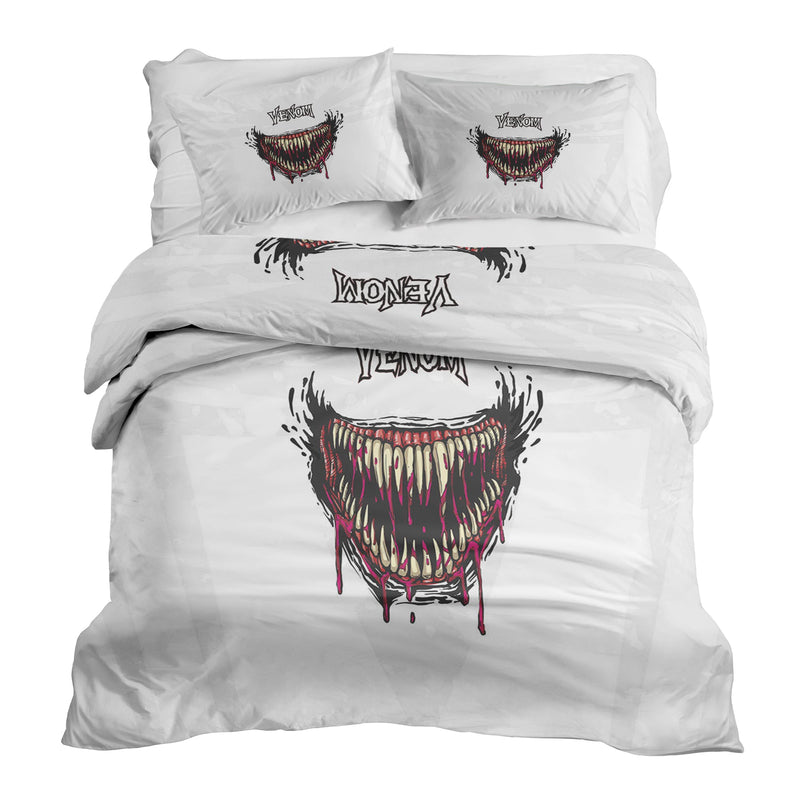 Set de ropa de cama con manta terapéutica blanca Venom