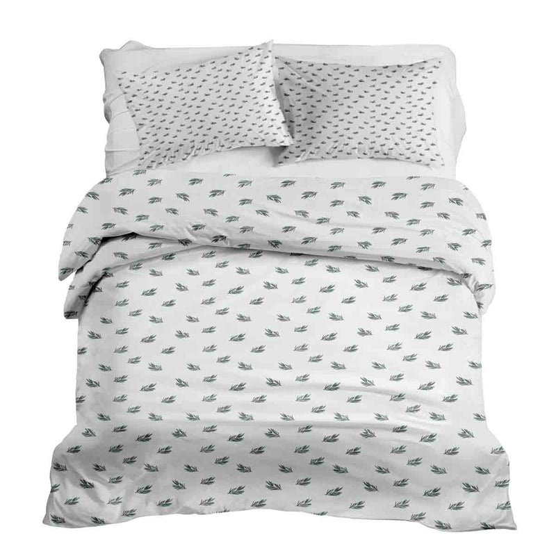 Juego de ropa de cama con mantas terapéuticas y ramas de muérdago