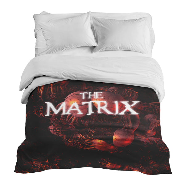 Manta terapéutica original - Funda de algodón roja con inscripción The Matrix