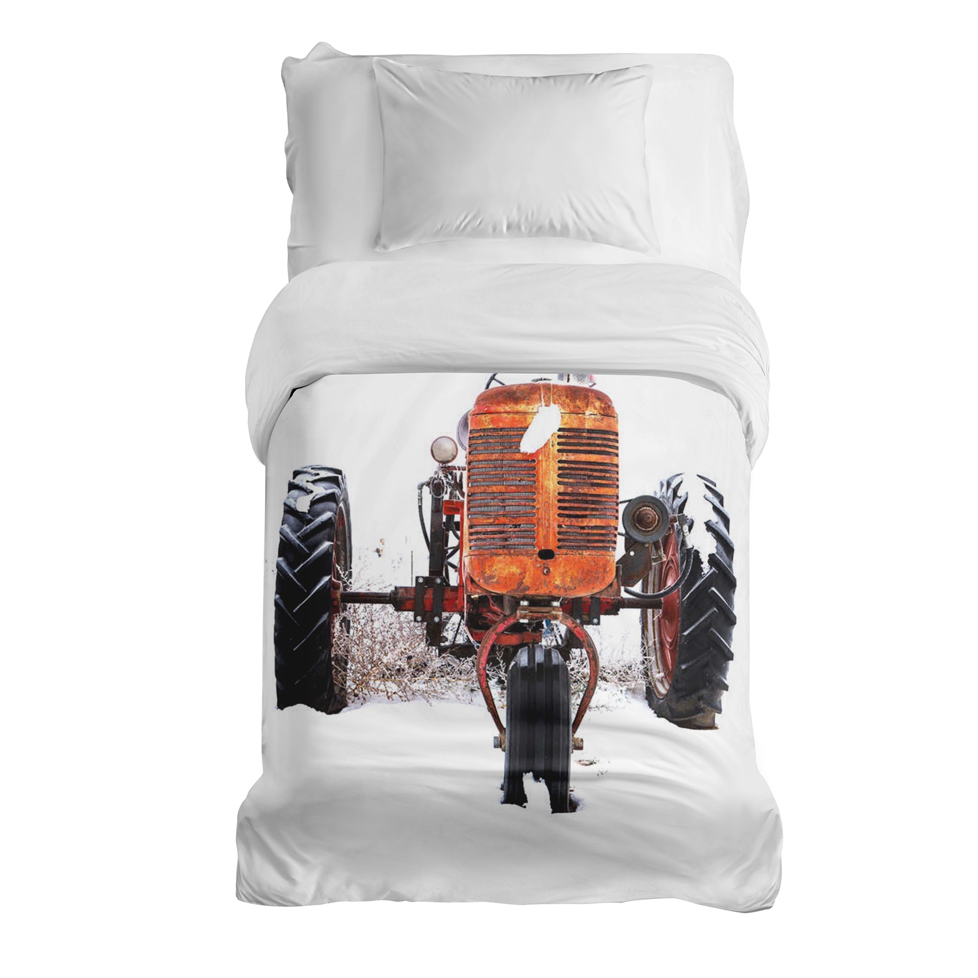 Manta terapéutica original - Funda de algodón tractor en naranja