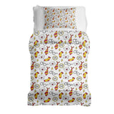 Set de ropa de cama con manta terapéutica blanca escuela de magia
