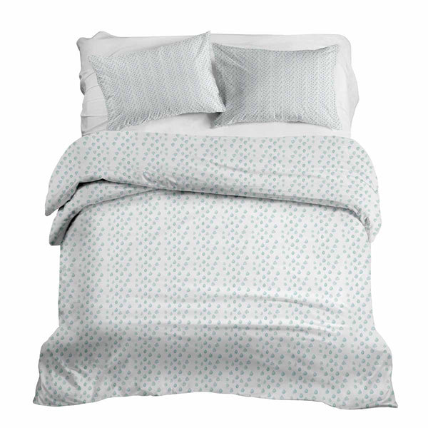 Set de ropa de cama con manta terapéutica y gotas azules