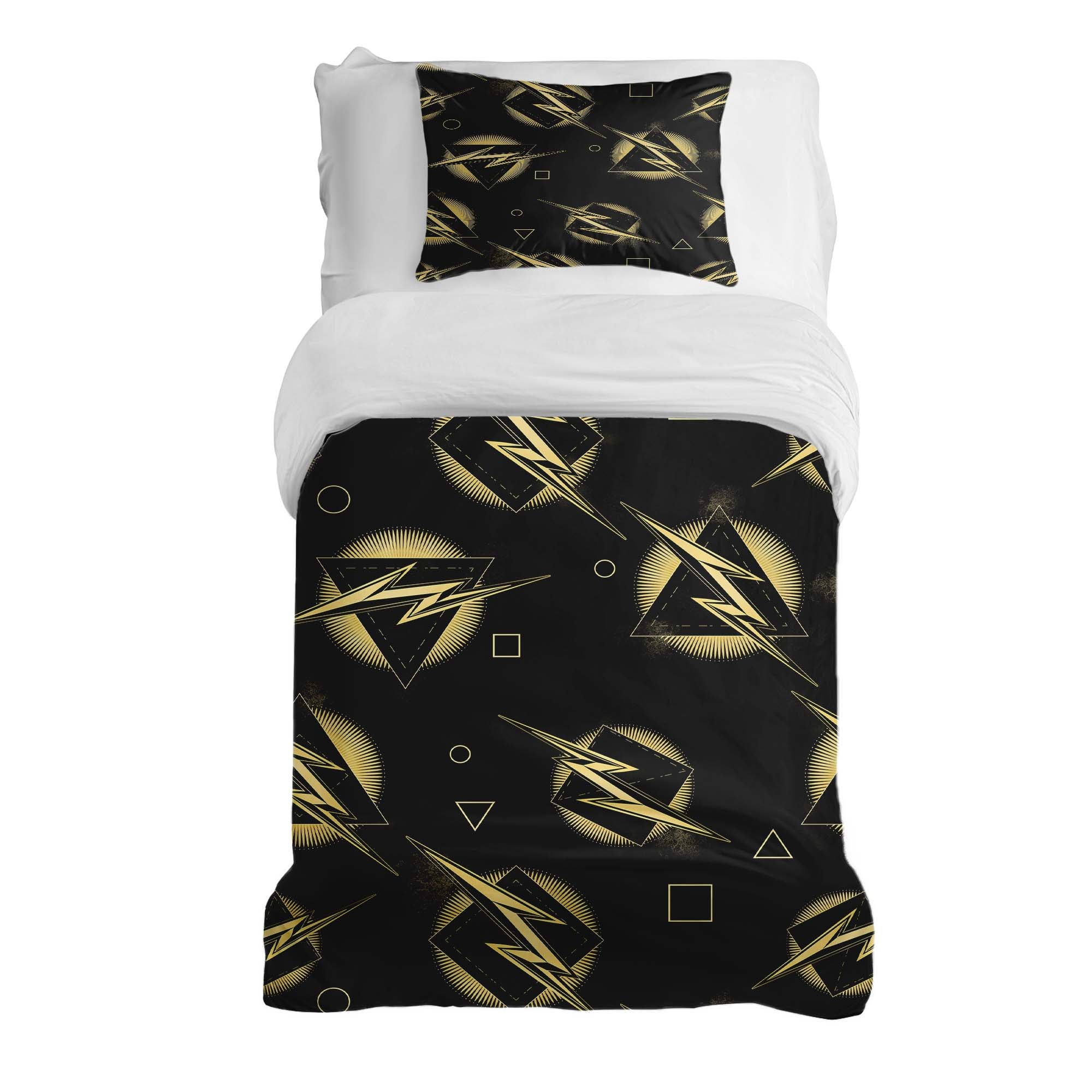Set de ropa de cama con manta terapéutica rayo amarillo