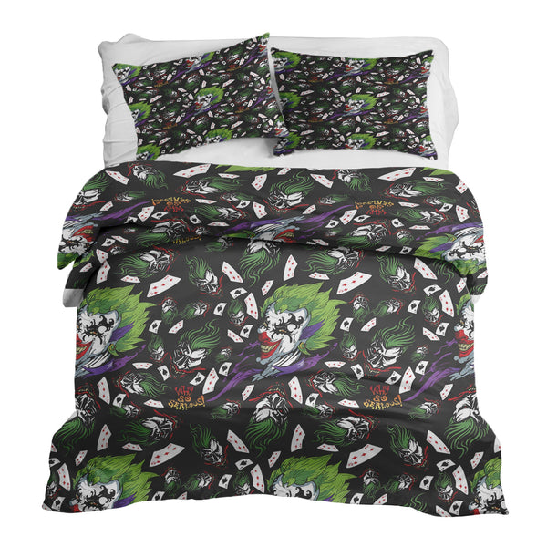 Juego de ropa de cama con manta terapéutica Joker colorido