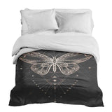 Manta terapéutica original - Funda de algodón negra con mariposa