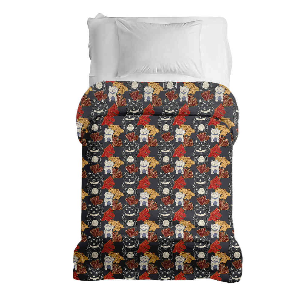 Manta terapéutica original - Funda de algodón Gato de la suerte