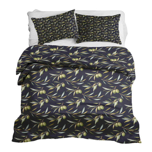 Set de ropa de cama con mantas terapéuticas y olivas