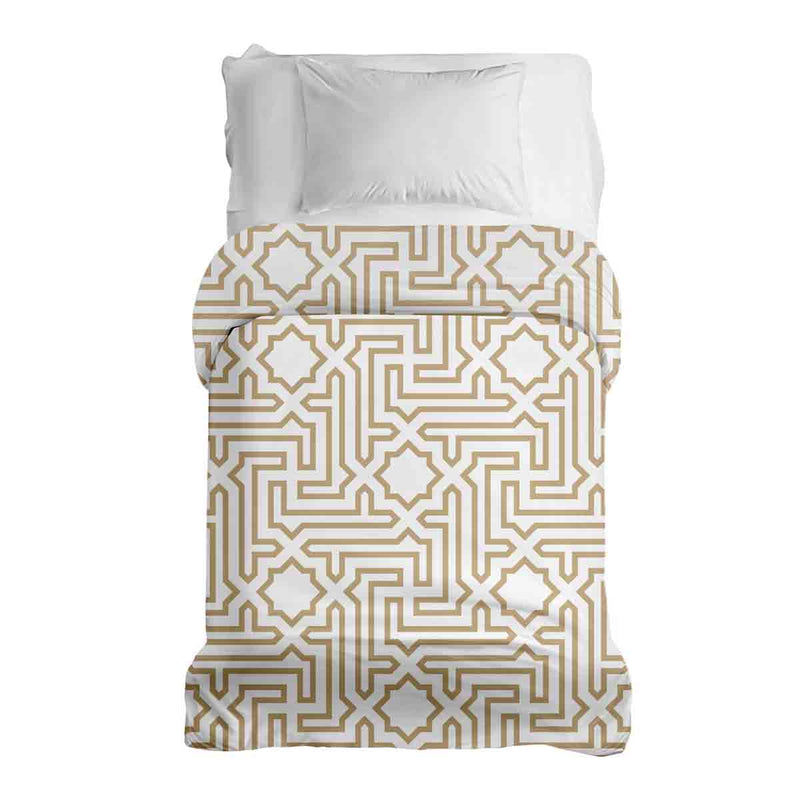 Manta terapéutica original - Funda de algodón beige con formas