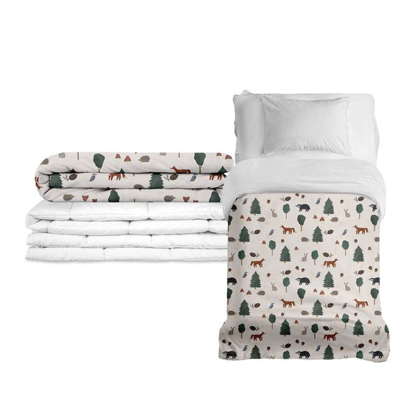 Manta terapéutica original - Manta con peso de animales del bosque con funda de algodón para niños