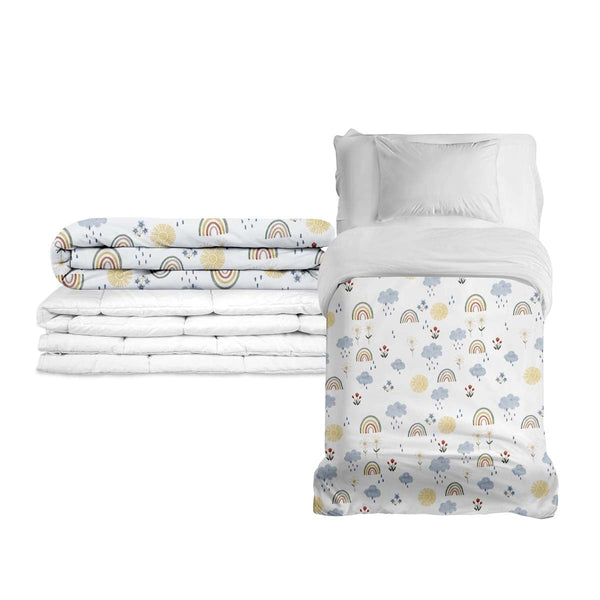 Manta terapéutica original - Manta de peso arcoíris con funda de algodón para niños
