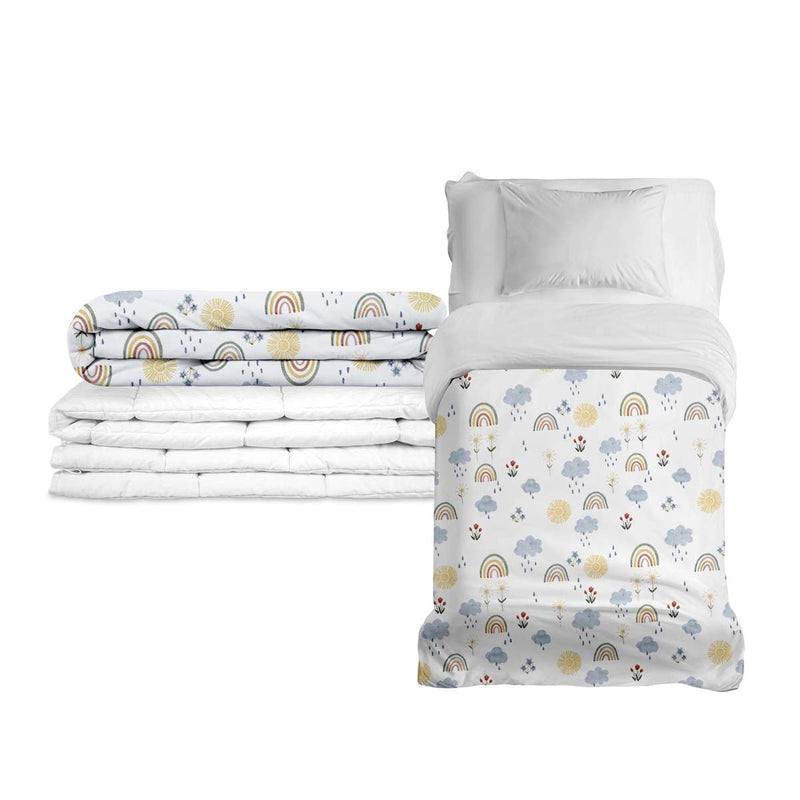 Manta terapéutica original - Manta de peso arcoíris con funda de algodón para niños