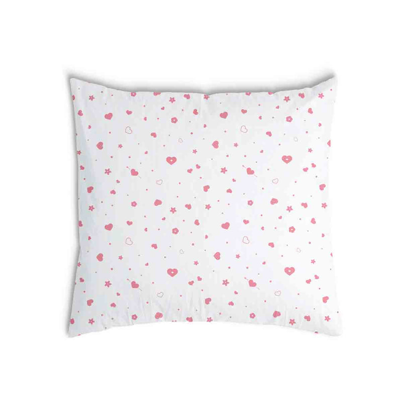 Almohada de salud corazones rosas y flores