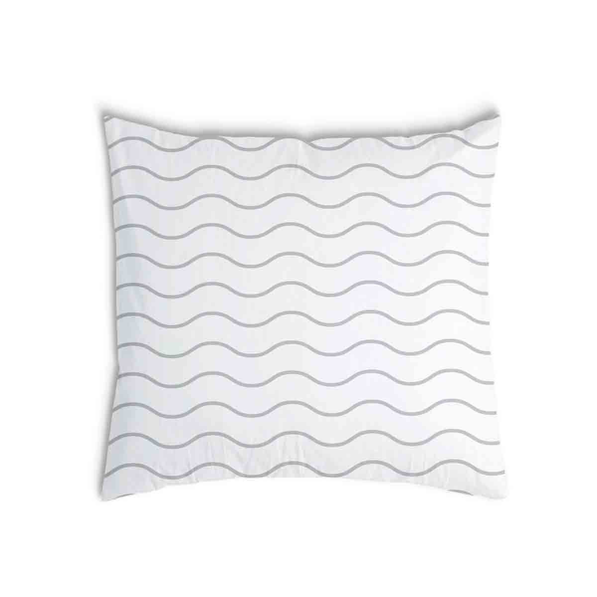 Almohada de salud patrón de ondas gris claro