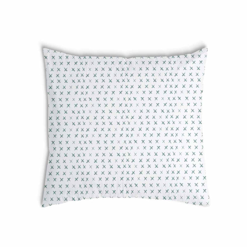 Almohada de salud blanca con cruces verdes