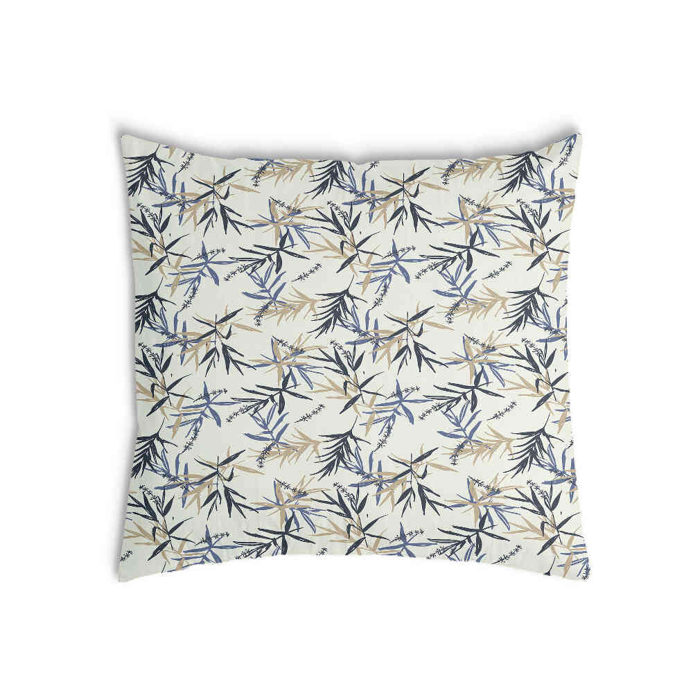 Almohada de salud con patrón de hojas beige