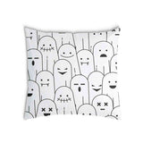 Almohada de salud blanca con fantasmas divertidos
