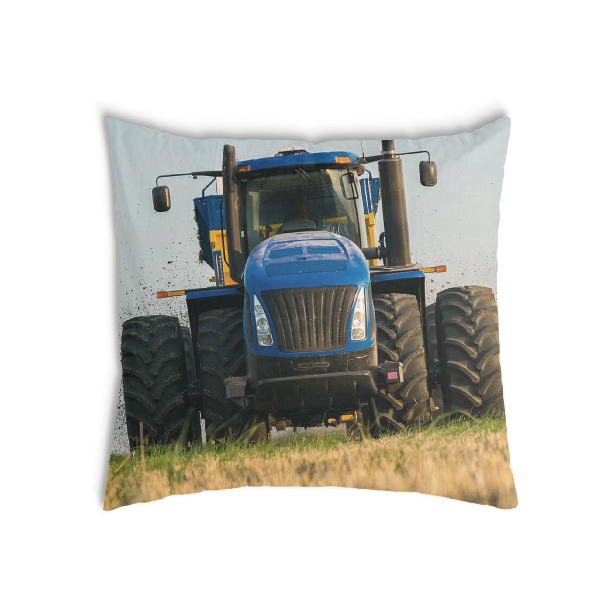 Almohada de salud tractor en azul