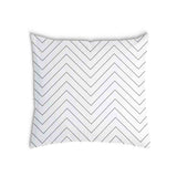 Almohada de salud blanca con zigzag negro