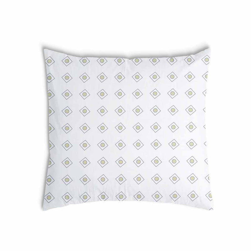 Almohada de salud blanca con círculos verdes