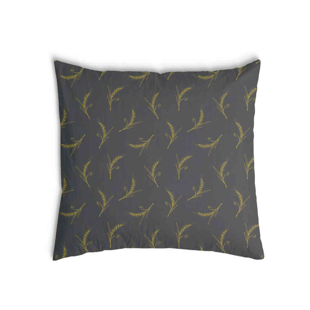Almohada de salud gris con trigo